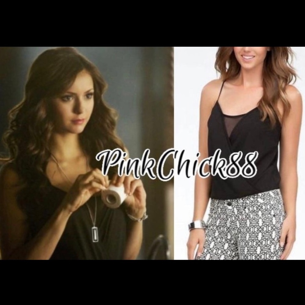 Katherine Pierce The Vampire Diaries Bebe Mesh Insert Bodysuit